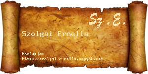Szolgai Ernella névjegykártya